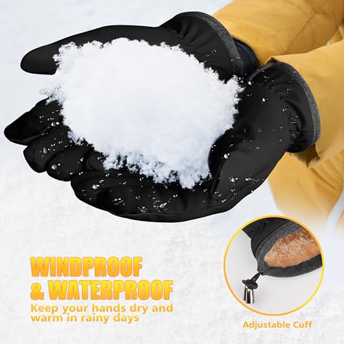 Waterproof Winter Ski Gloves for Men and Women - Warm & Windproof
