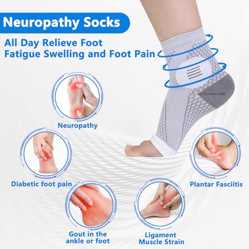 Compression Socks for Neuropathy Relief - Toeless Ankle Support