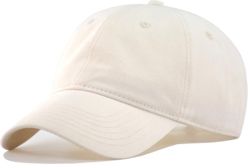 AOSMI Beige Baseball Cap Dad Hat for Men Women Soft Cotton Adjustable Unstructured Light Khaki Plain Blank Ball Cap Beige