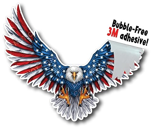 Pack of 2 American Eagle Vinyl Stickers - Durable, UV Protected
