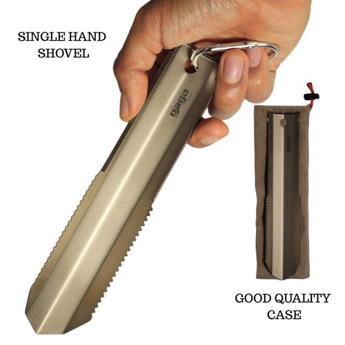 Gagasport Titanium Camping Shovel – Ultralight Backpacking Trowel for Hiking, Survival, Bushcraft – Multi Tool Tent Stake, Digging Tool, Compact Outdoor Gear