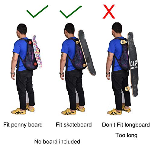 Skateboard Backpack Hook Carrier - Adjustable Hanger for Cruisers