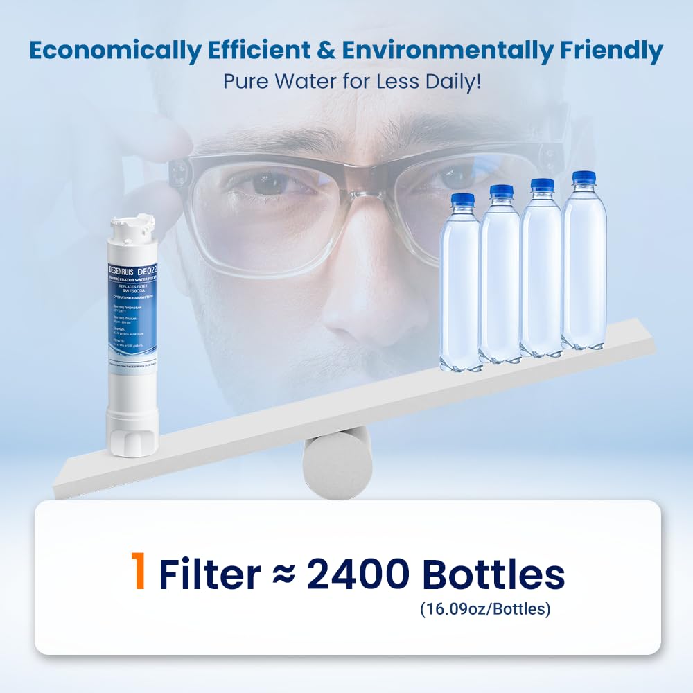EPTWFUO1 Filter Replacement Compatible with Frigidaire EPTWFU01, EWF02, Pure Source Ultra II, Pack of 2, By DESENRUIS