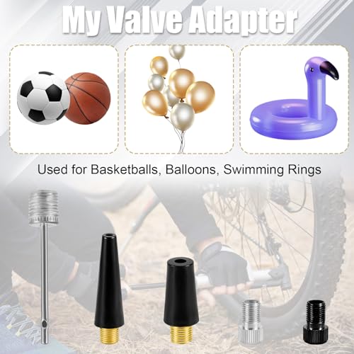 9-Piece Bike Valve Adapter Set - Brass Tire Inflation Nozzles