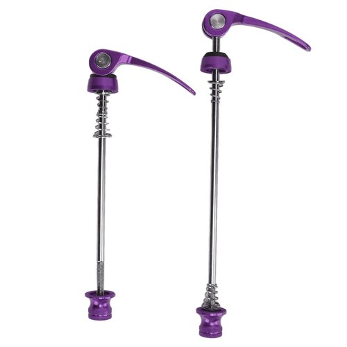 Entatial Bicycle Hub Bearing, Durable Bike Quick Release Skewer Lever for Mountain Bike for Cycling Road(Purple)