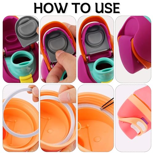 Replacement Seal Gasket Stoppers for Owala Freesip - 5 Grey Kit