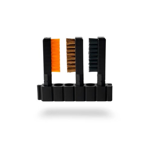 Fix It Sticks 3-Piece Gun Cleaning Brush Set - Nylon & Bronze Cleaning Brushes with 6-Bit Holder Included - Works with Any 1/4" Driver & Accepts 8/32" Threaded Attachments