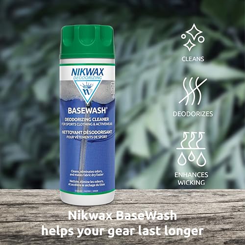 Nikwax BaseWash 34 fl oz - Specialty Cleaner for Synthetic Base Layers & Activewear
