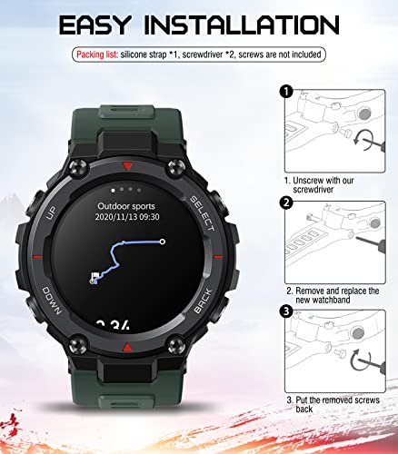 Amazfit T-Rex Sport Band - Olive Green Replacement Strap