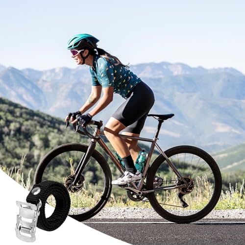 Bike Pedal Straps - Adjustable Toe Straps for Bicycles - Large (4 PCS)