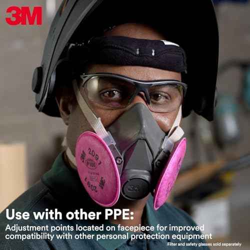 3M 6300 Large Face Piece For 6000 Series, Black/Grey