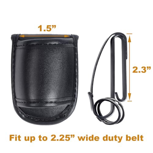 TAFTACFR Black Plain Metal Tactical Key Ring & Flashlight Holster Bundle for Police & Fire