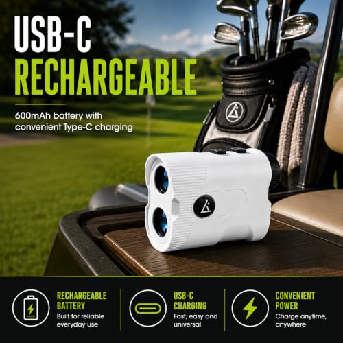Angora Brands Golf Rangefinder with Slope, 1200-Yard Distance, Laser, Magnet