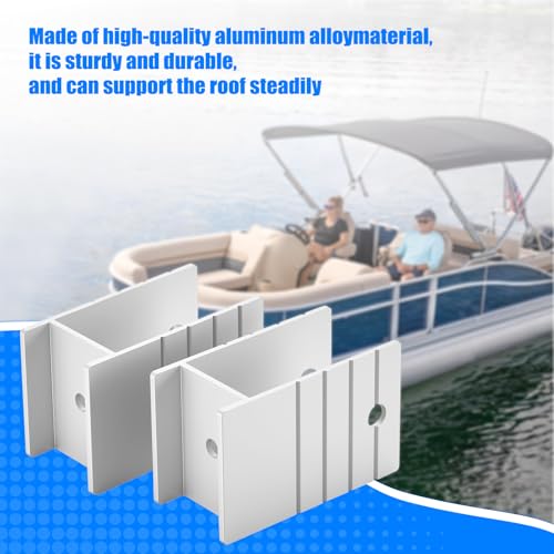 Extra Tall H-Bracket for Pontoon Boats - 1-1/4" Aluminum (2 Pack)