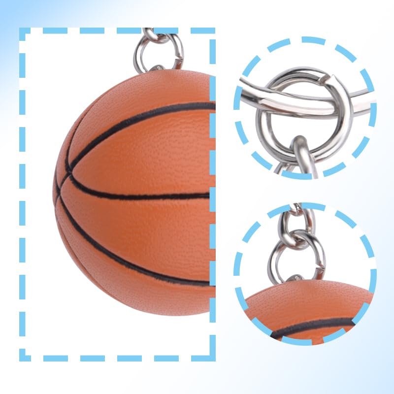 Basketball Keychain Gift for Coaches - Sports Keyring Accessory