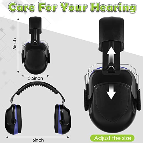 4 Pack NRR 28dB Safety Ear Muffs, Foldable Noise Reduction Safety Ear Protection Adult Noise Cancelling Earmuffs for Shooting