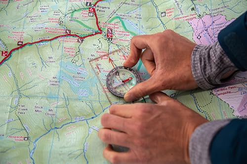 Liquid-Filled Compass - Compact Navigation Tool for Hiking, Camping, Survival - One Size