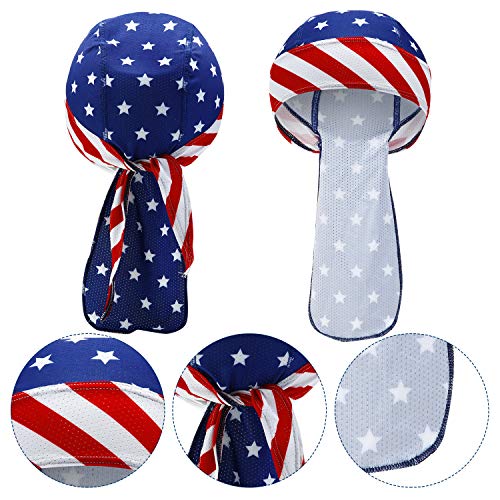 Durag Tail Style Do Rags - 3 Pcs Skull Caps for Men