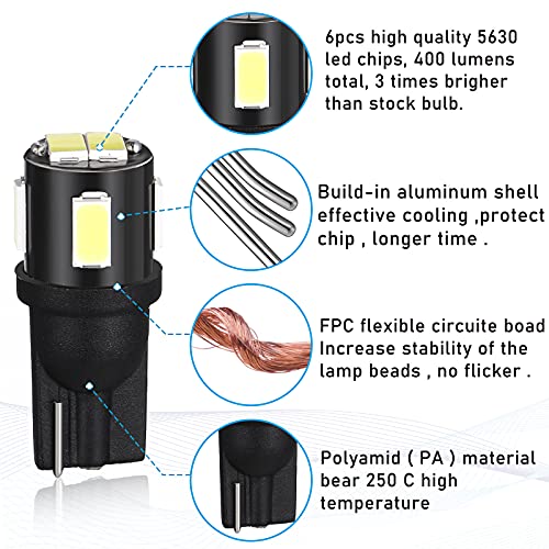 906 LED T10 Wedge Base Bulbs - 8 Pack Marine Lighting