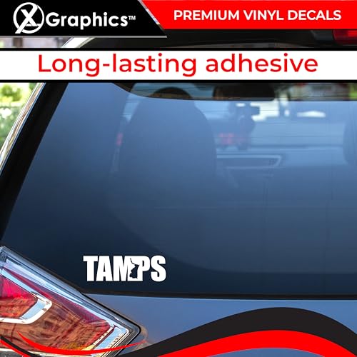 Tamaulipas Mexico Map Vinyl Decal - Waterproof Sticker - White, 8"x2.5"