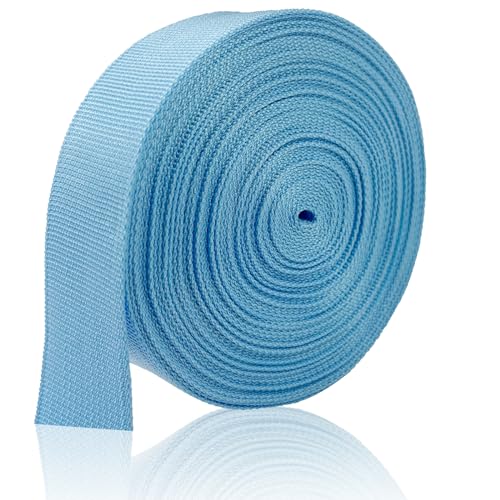 1.5 Inch Polypropylene Webbing Straps - 12 Yards - Lake Blue