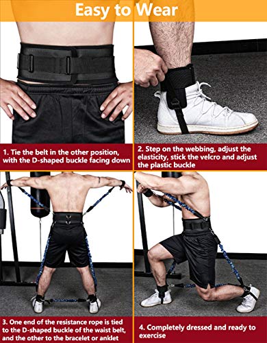 Blue-150lbs Boxing Resistance Bands Set for Speed & Power Training