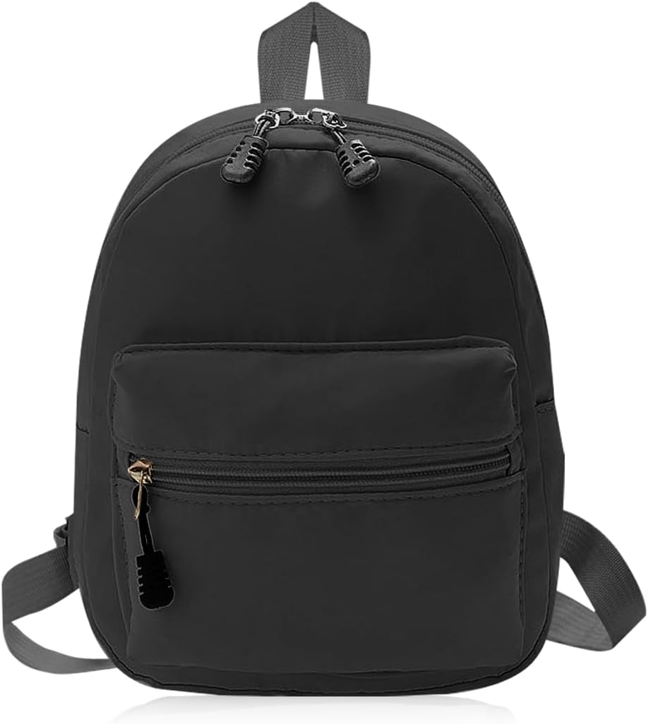 Skiennix Mini Backpack - Lightweight Small Backpack Purse with Zippers for Travel | Black Color