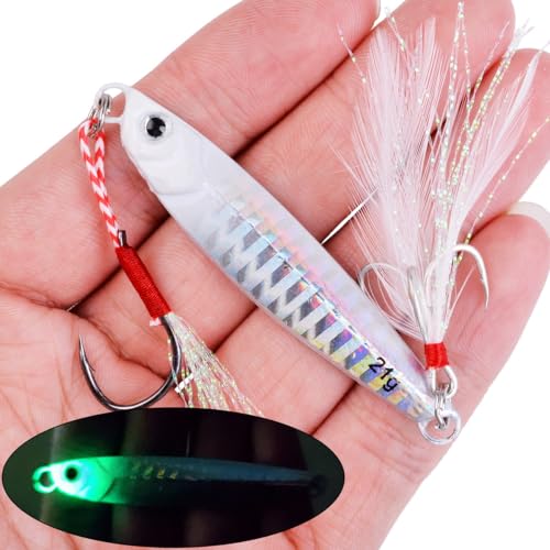 Aorace 10pcs 80G Saltwater Jigging Fishing Lures - Speed & Slow Jigging Tackle