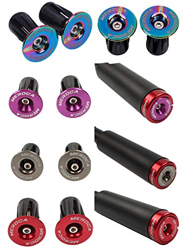 Aluminum Bike Handlebar End Plugs - Expanding Caps - Black