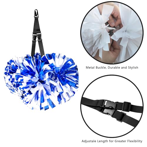 Cheer Pom Poms Carrier - Adjustable Backpack Holder - Black