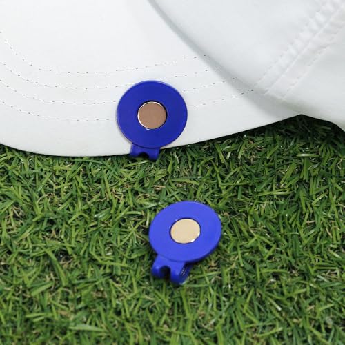 Magnetic Golf Hat Clip for Ball Markers - 2 Pack, Cobalt Blue