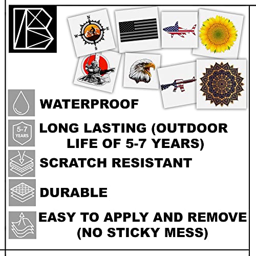 American Flag Bullet Ammo Stickers - 2 Pack, 3" x 0.5"