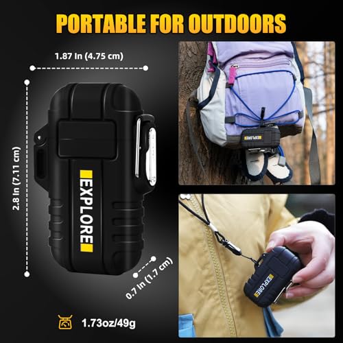 Electric Lighter Rechargeable Dual Arc Plasma Waterproof Matches
