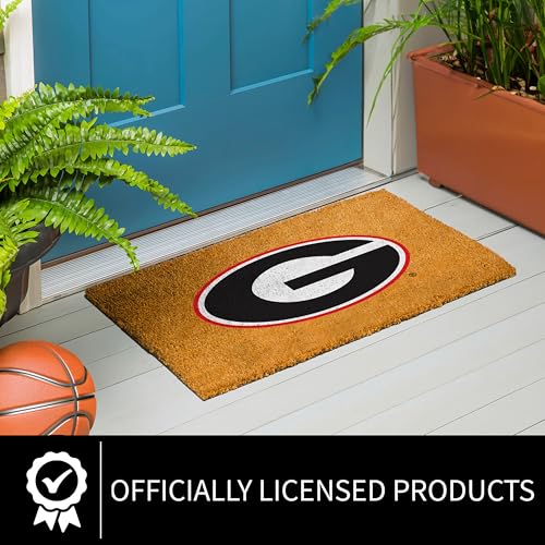 University of Georgia Coir Doormat - 28 x 16 Inches, Full Color Logo