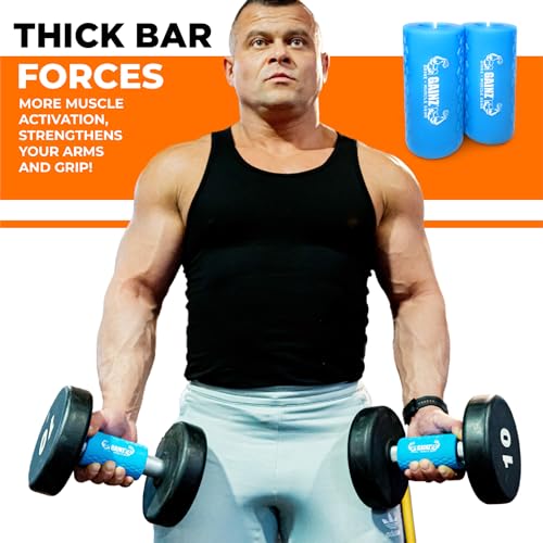 Thick Grips Dumbbell Barbell Weight Lifting Adapters - Blue