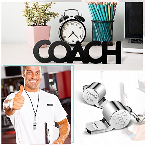 Personalized Coach Gift Set - Wood Sign, Whistle & Pen