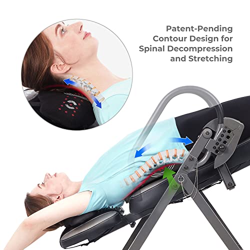 Inversion Table with Heat & Massage - Adjustable Therapy Table
