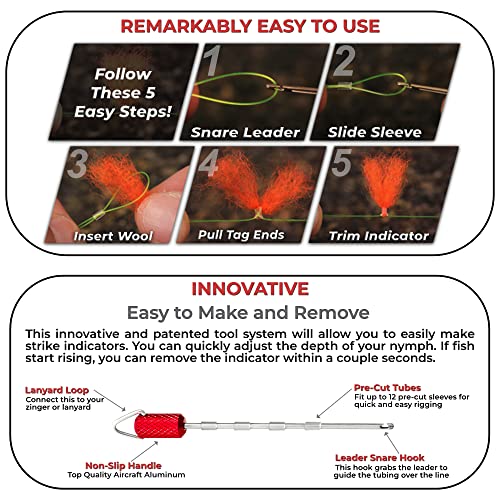 New Zealand Fly Fishing Strike Indicator Combo Pack with Adjustable Knotless System - Stealth and Sensitive