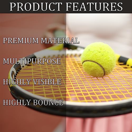 Swingers 20 Pack Tennis Balls - 2.58 inch Training & All‑Surface Balls (Yellow, 20 count)