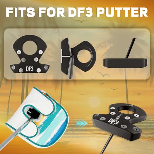LZFAN DF3 Golf Putter Cover Half Mallet Magnetic Head Protector for Scotty Cameron & Taylormade