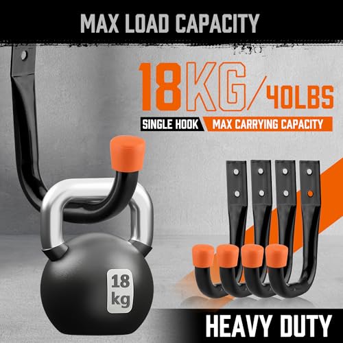 HORUSDY 10-Pack Garage Hooks, Utility Hook, 9" & 6¡± Garage Heavy Duty Wall Hook for Bikes, Kayak and Hanging Ladders
