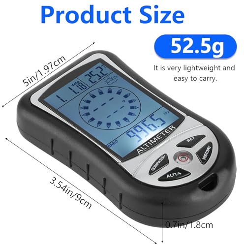 8-in-1 Outdoor Altimeter, Compass, Thermometer & Barometer