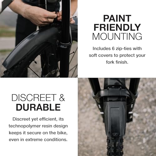 Zefal FM30 Front MTB Mudguard for 26-29 Inch Bikes, Lightweight & High Coverage