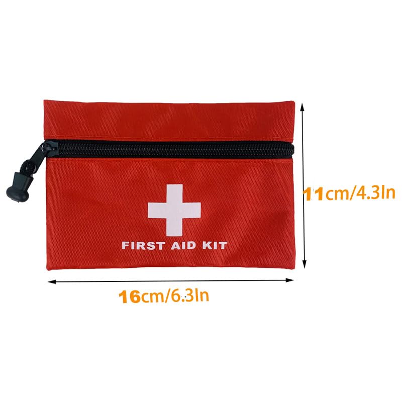 12 Pack Mini First Aid Pouches - Waterproof Emergency Bags 6.3x4.3 inch