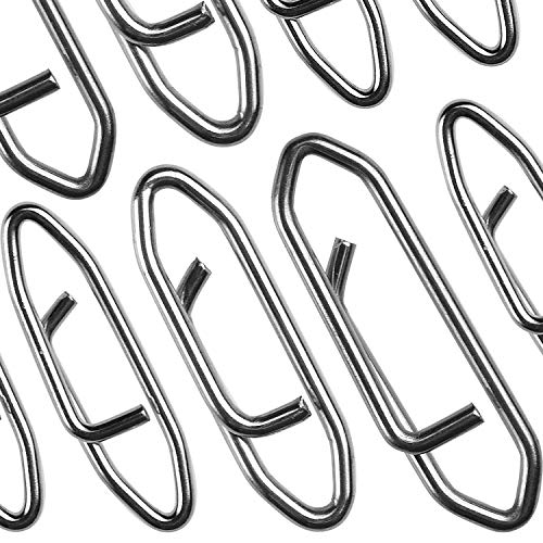 Stainless Steel Fishing Power Clips - Quick Change Lure Snaps - 75LB, 25pcs