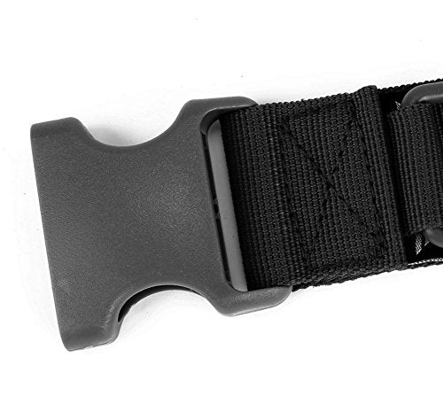 Tactical Military Utility Belt - Adjustable Nylon - Black