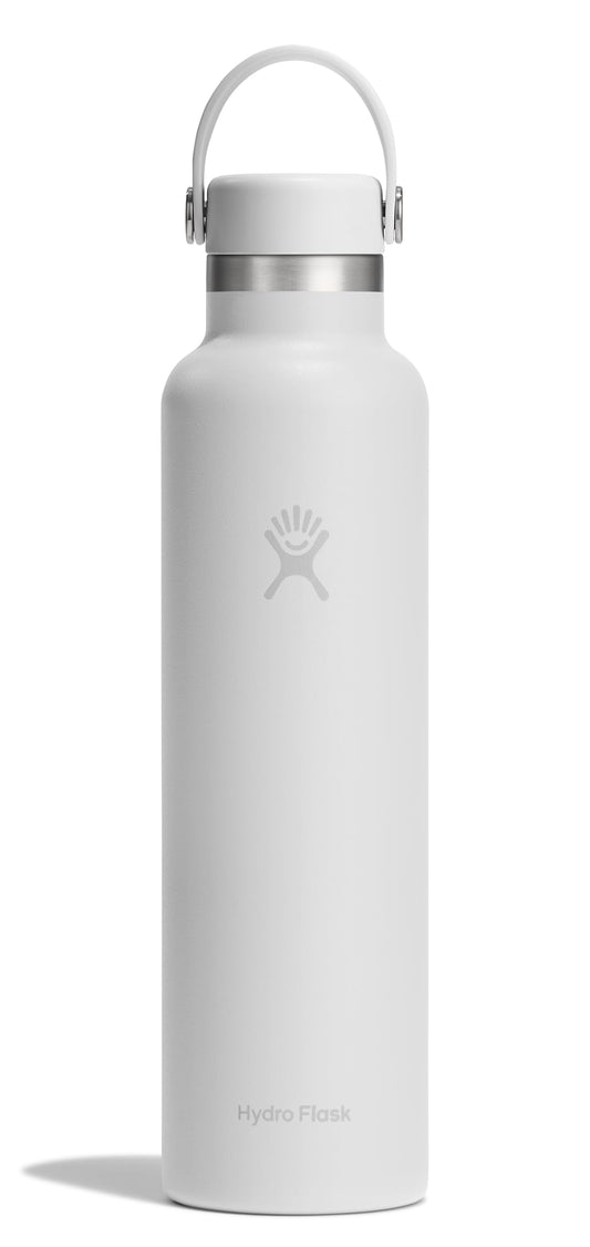 Hydro Flask Water Bottle - Insulated Stainless Steel - Non Spill, Leakproof in 24 Oz Tonal White