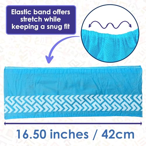 100 Pack Extra Large Disposable Blue Boot and Shoe Covers - Indoor Reusable Shoe Covers Disposable - Non Slip Booties - Fits US Men's Size 14 and Women's 16 Size