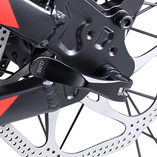 Bike Wheel Hub Quick Release Skewer Set for Road & MTB - Black, 1 Pair