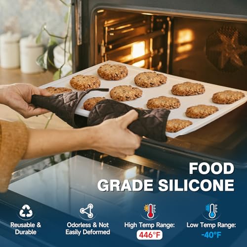 SUCISENI 6 Pack Silicone Dehydrator Trays 10.6 x 7.5 Inches with Edge for Food Drying